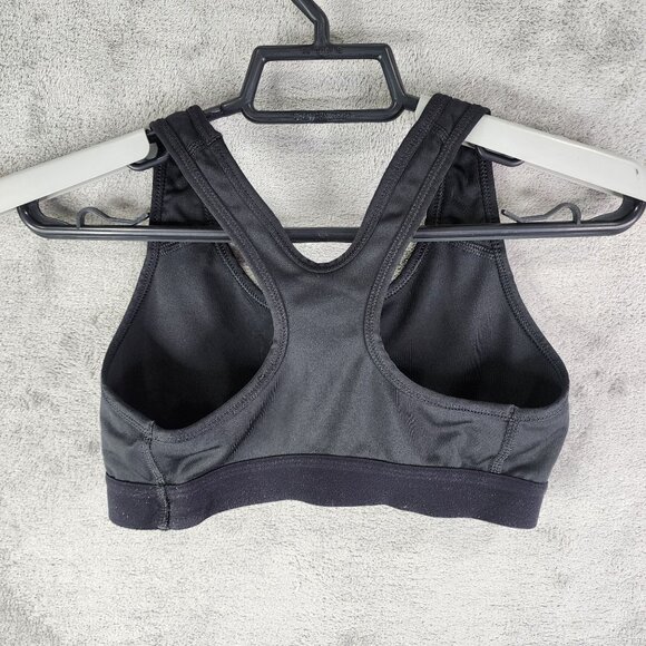 Womens Black Nike Dri-Fit Sports Bra Racerback Medium Support Size XS - Picture 4 of 7